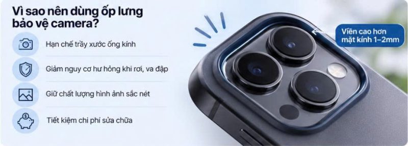 ốp lưng iPhone Pro Max bảo vệ camera 