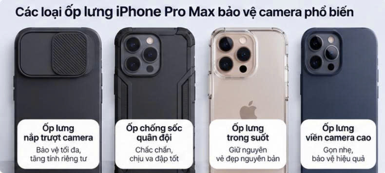 ốp lưng iPhone Pro Max bảo vệ camera 
