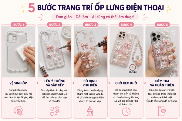 Trang trí ốp lưng điện thoại
