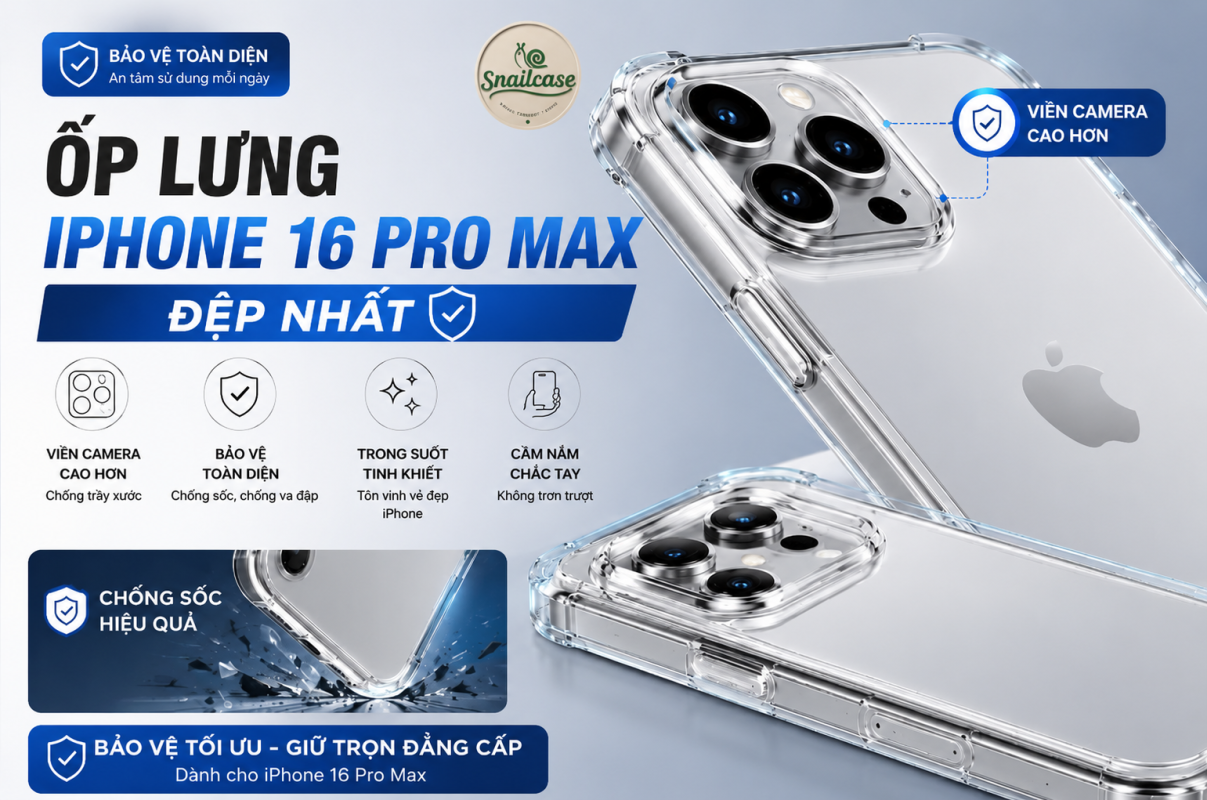 Chính vì vậy,việc lựa chọn ốp lưng iPhone 16 Pro Max đẹp nhất không chỉ hạn chế va đập mà còn tạo điểm nhấn cá tính cho chiếc điện thoại,với thiết kế sang trọng